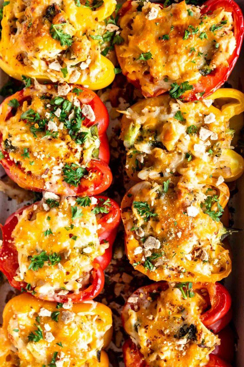 Chicken Stuffed Bell Peppers With Rice