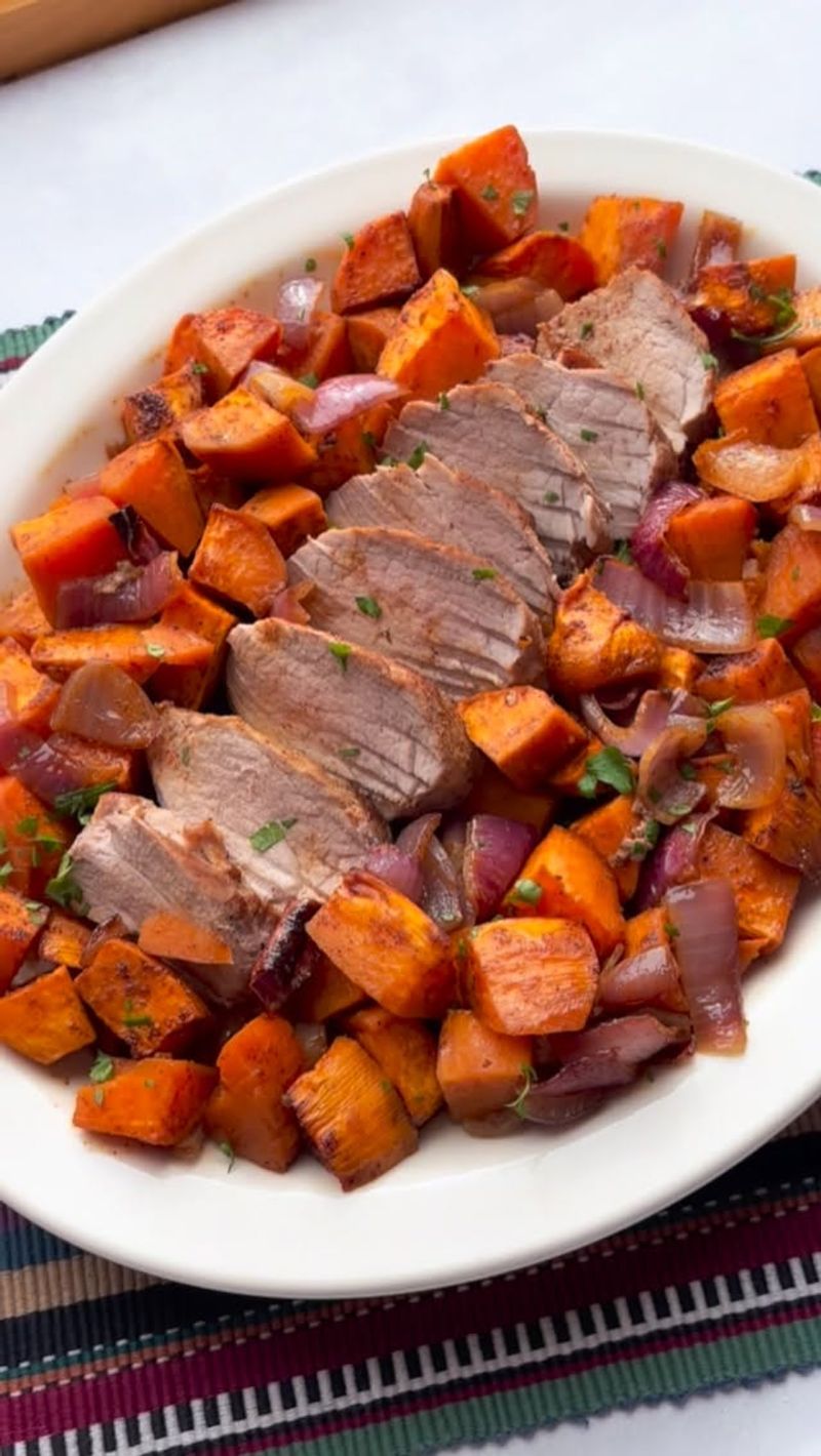 Smoky Paprika Pork Tenderloin with Sweet Potato Wedges