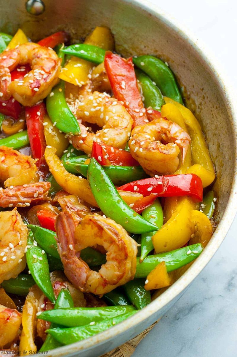 Pickle Brine Shrimp Stir-Fry