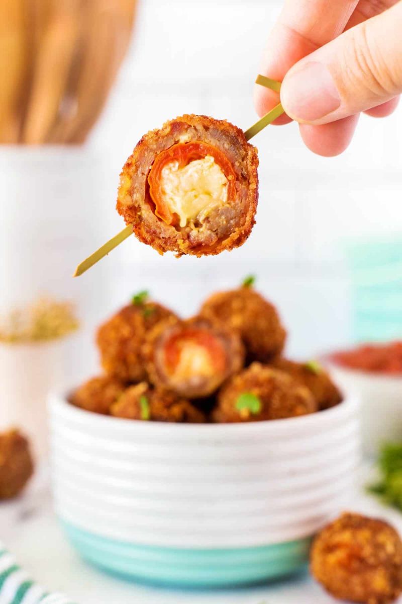 Pickle-Stuffed Meatballs
