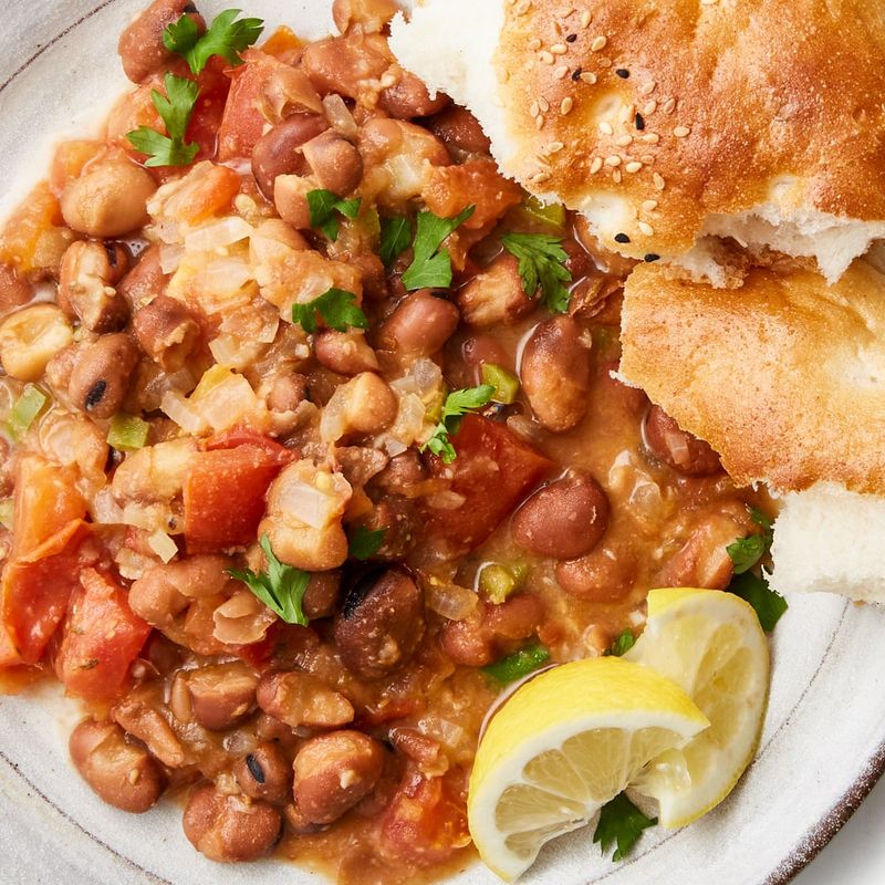 Foul Nabed and Flatbread in Sudan