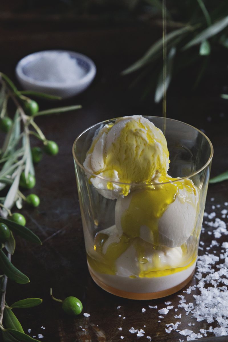 Vanilla Ice Cream and Olive Oil