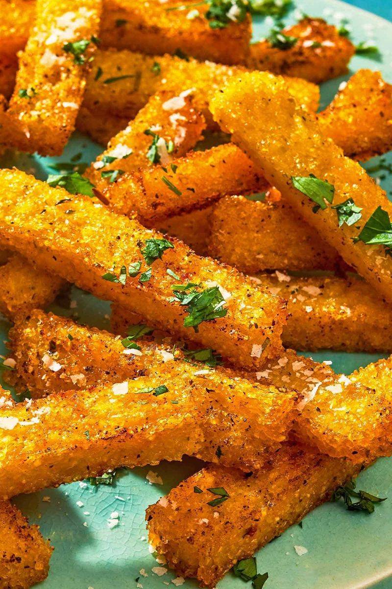 Polenta Chips Baked with Paprika