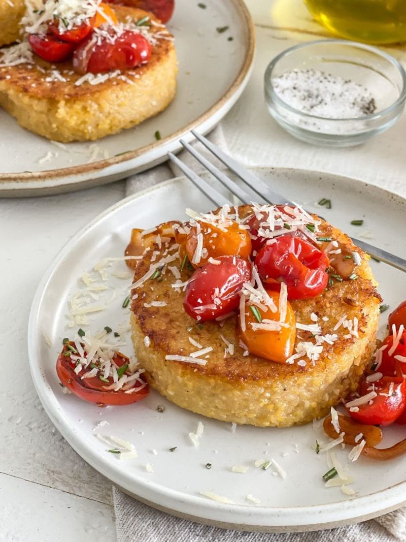 Polenta Cakes with Roasted Tomatoes
