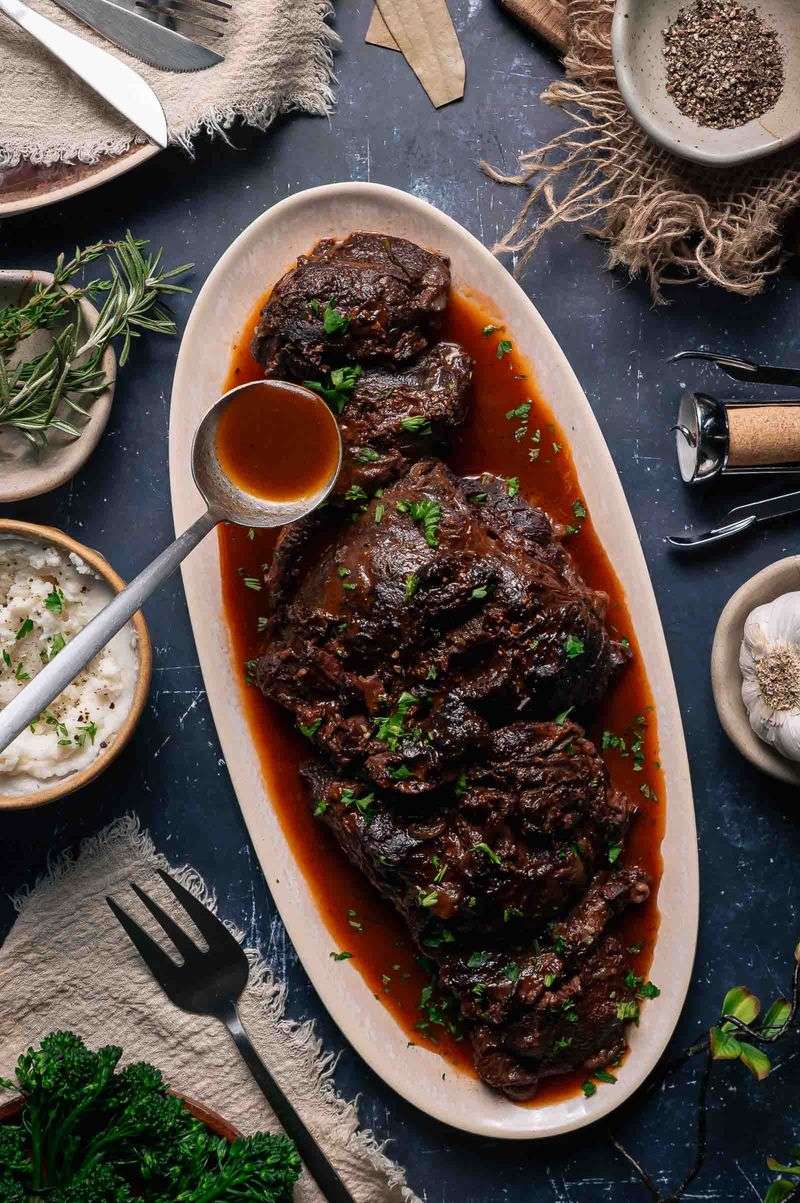 Beef Cheeks in Red Wine and Thyme