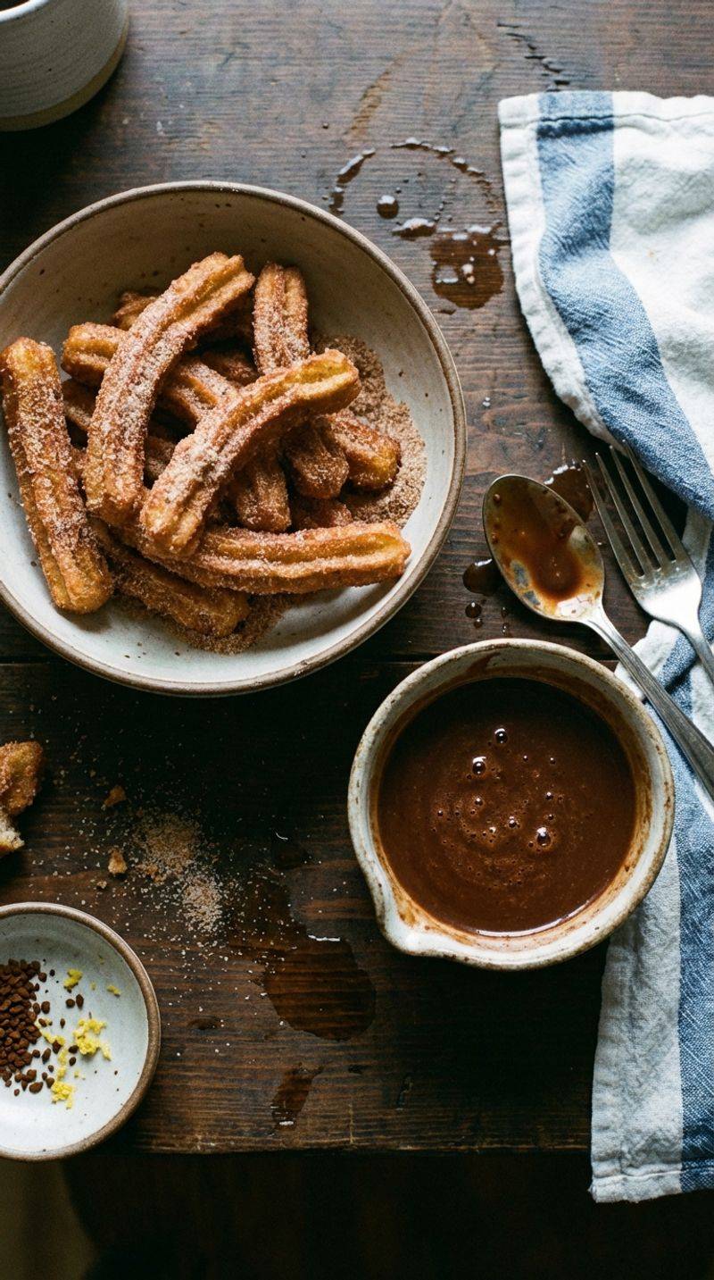 Churros with Chocolate Dipping Sauce