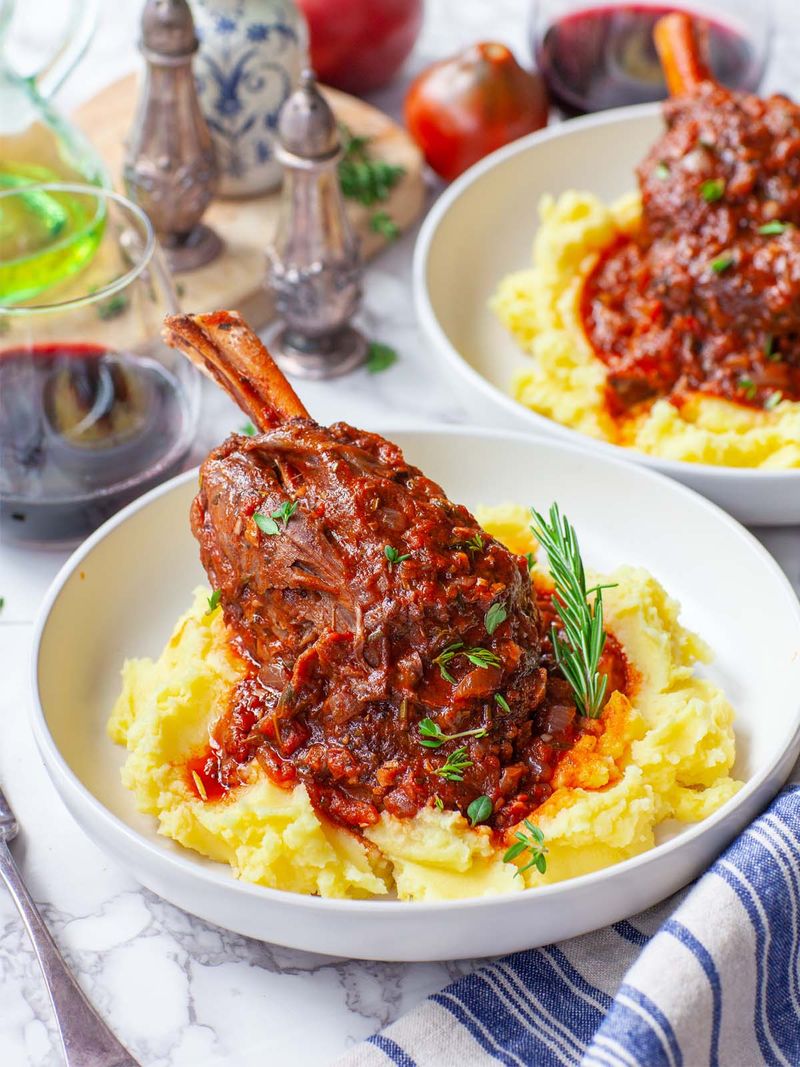 Lamb Shanks with Rosemary and Tomato