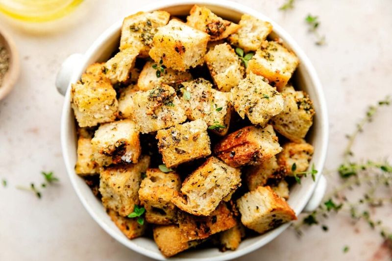 Croutons Made from Leftover Bread