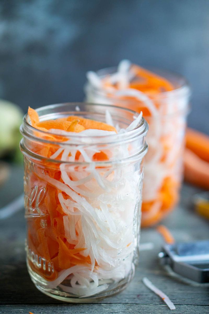Pickled Daikon and Carrot Banh Mi Topping