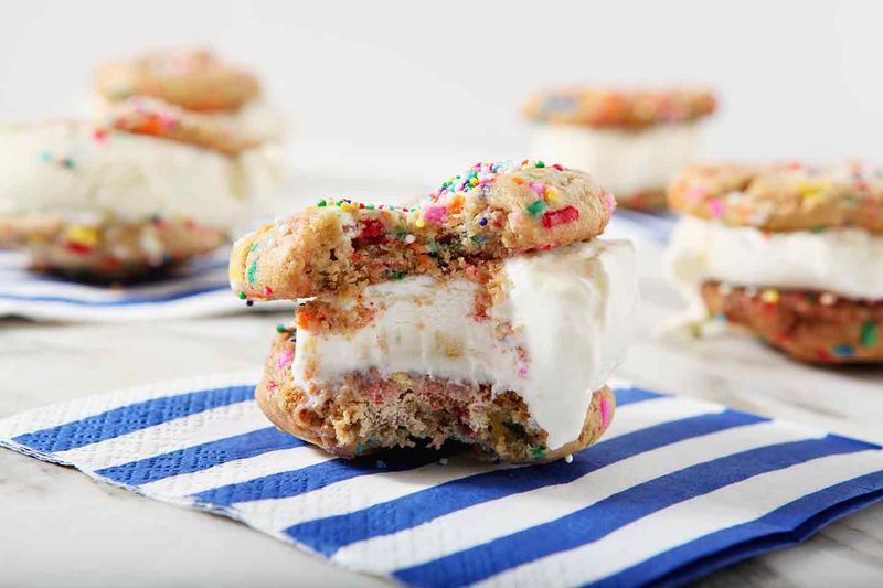 Rainbow Ice Cream Sandwiches