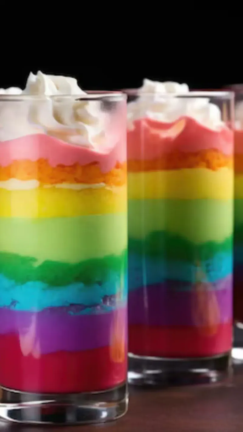 Rainbow Mousse Cups