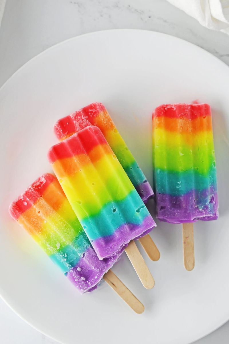 Rainbow Popsicles