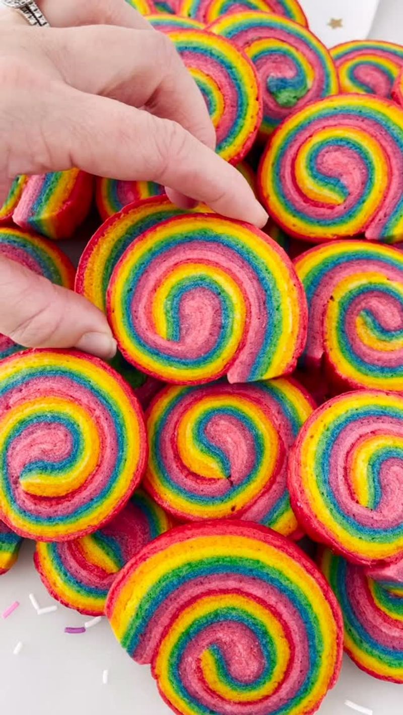 Rainbow Swirl Cookies