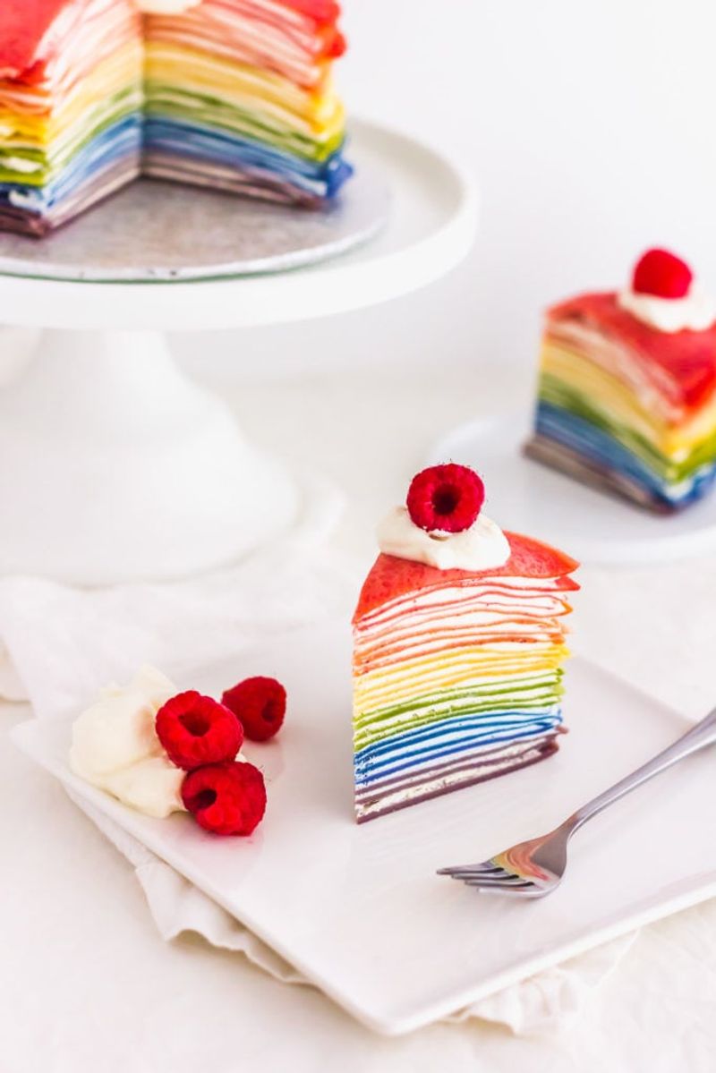 Rainbow Crepe Cake