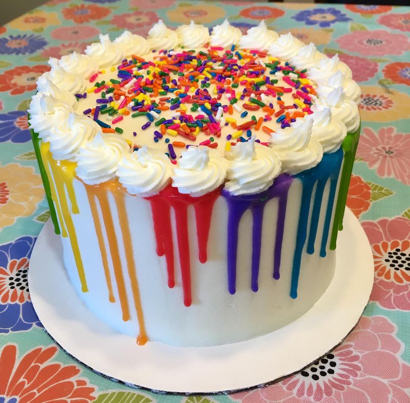 Rainbow Drip Cake