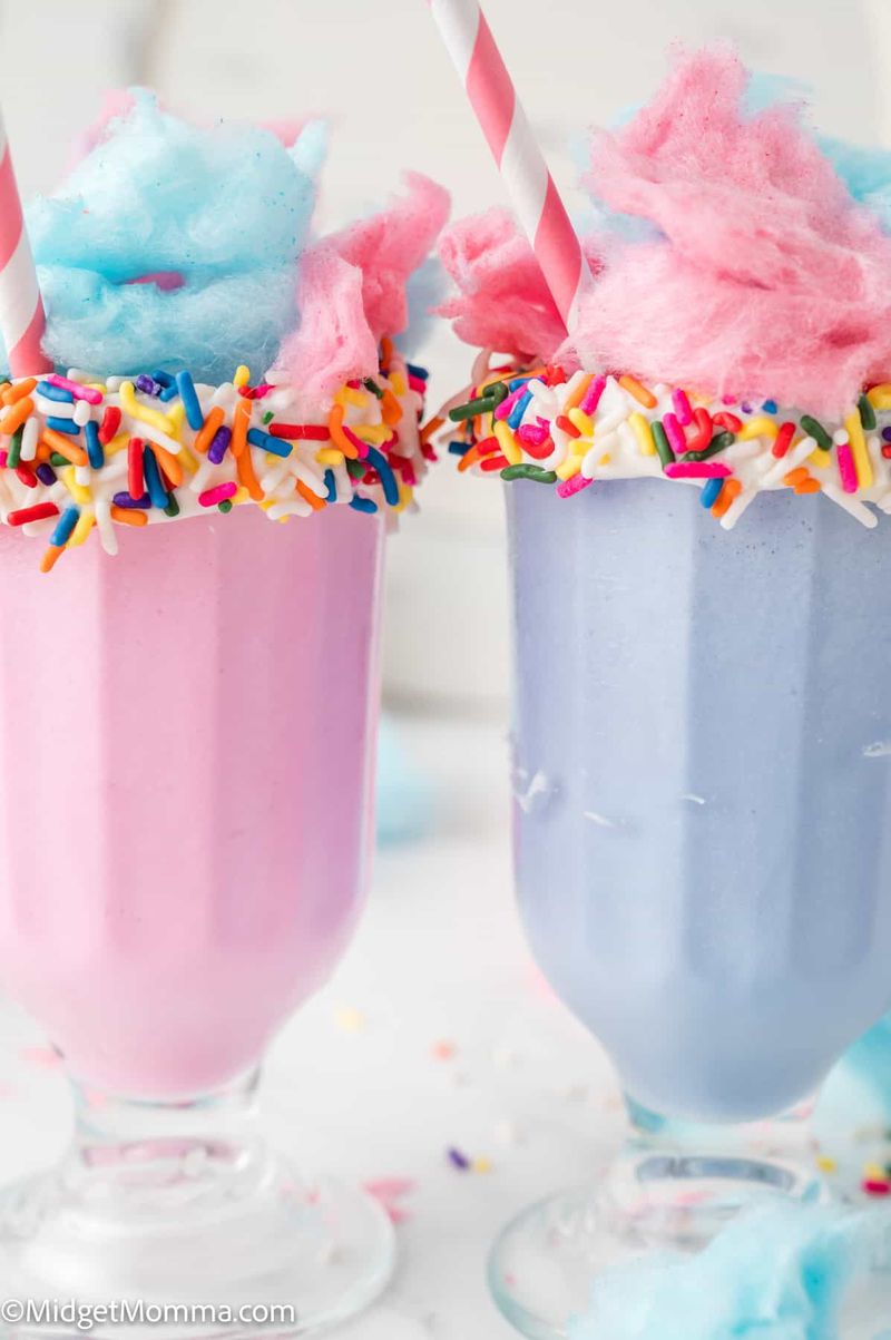 Rainbow Cotton Candy Milkshake