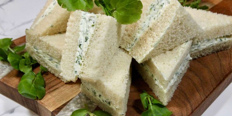 Watercress and Cream Cheese Sandwiches