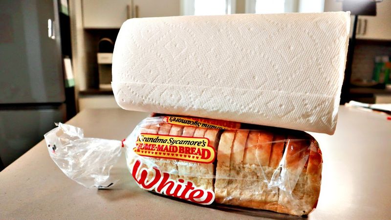 Add a Wet Paper Towel in the Bag to Keep Bread Soft