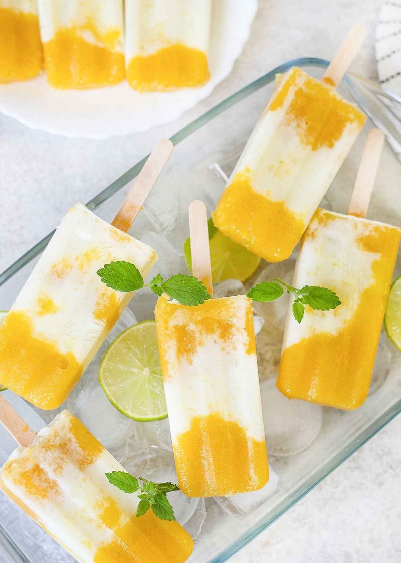 Frozen Mango Coconut Bars