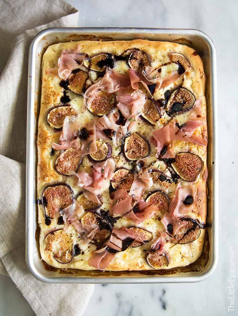 Ricotta Pizza with Fig and Prosciutto