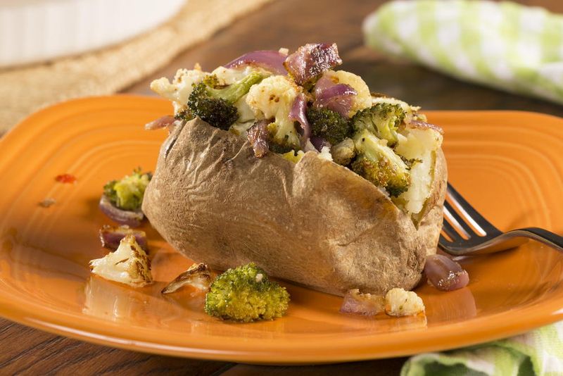 Vegetable-Stuffed Jacket Potatoes