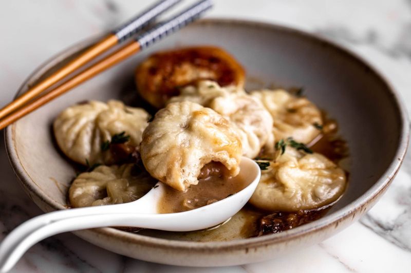 Roasted Onion Soup Dumplings