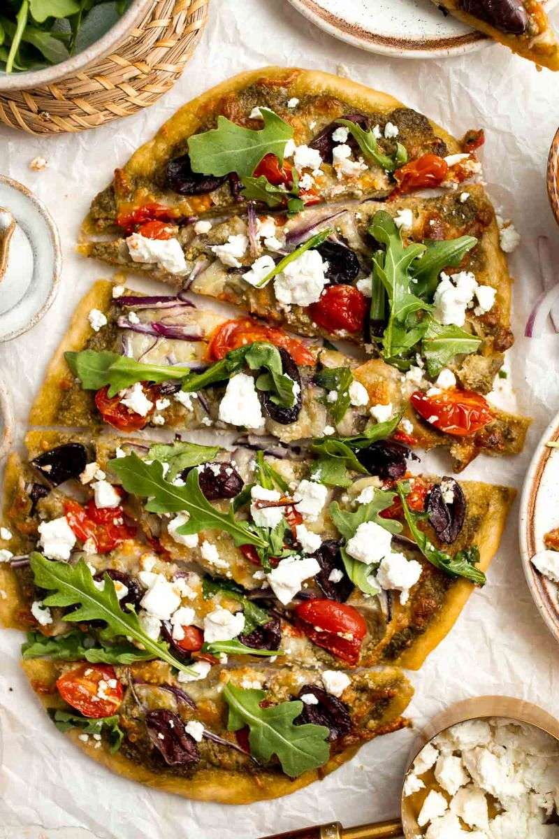 Roasted Onion and Feta Flatbread