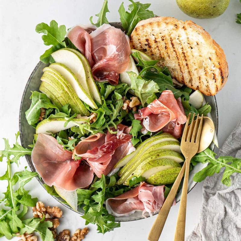 Pear and Prosciutto Salad with Walnuts