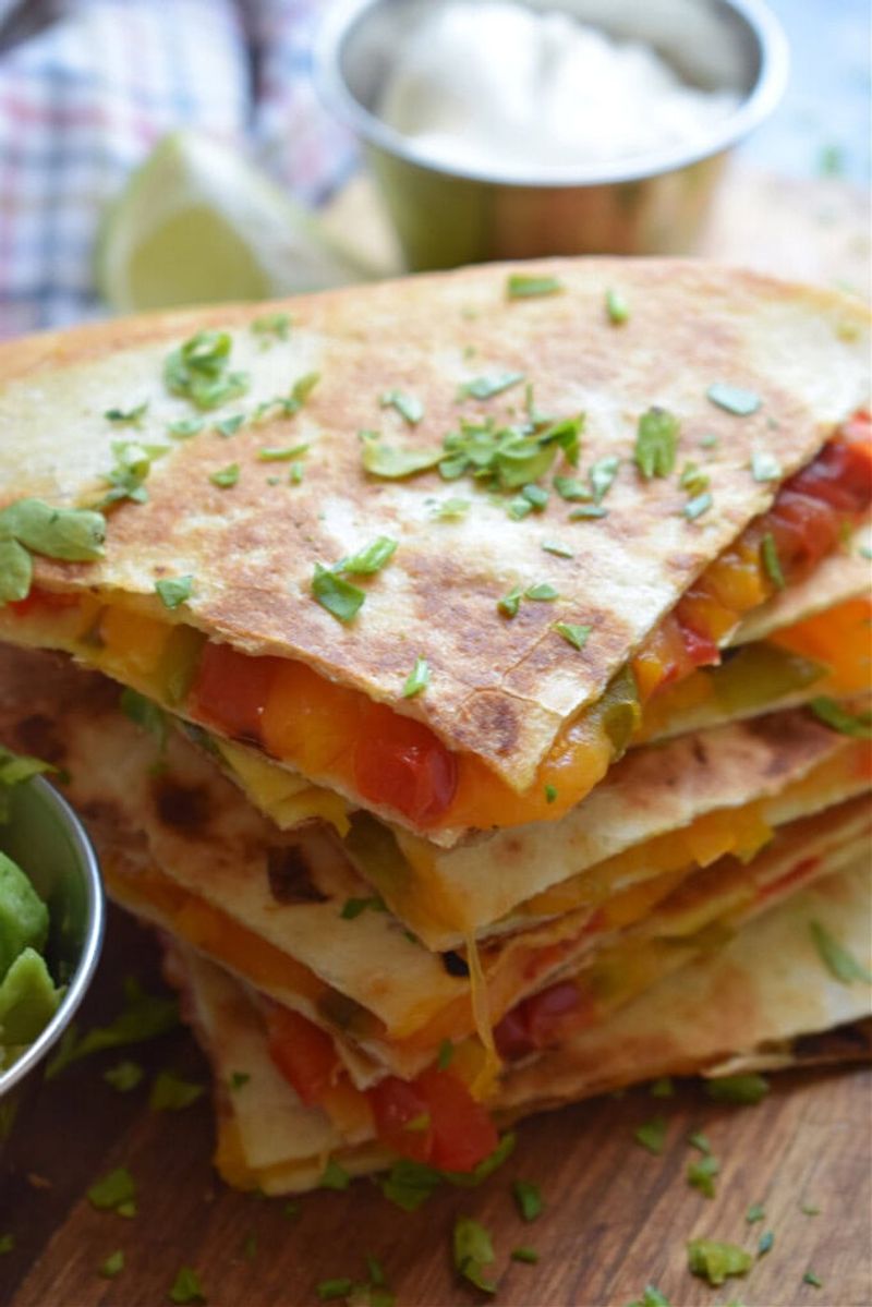 Roasted Pepper Quesadillas