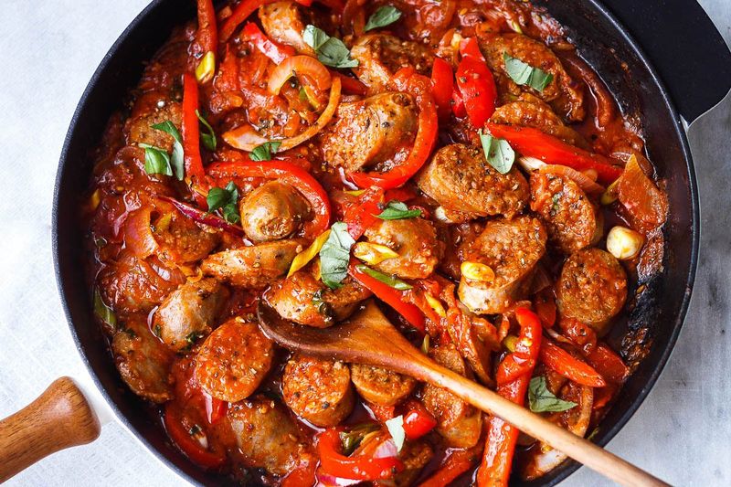 Roasted Pepper and Sausage Skillet