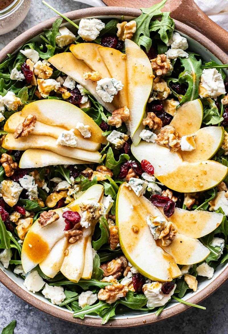 Pear, Walnut, and Blue Cheese Salad