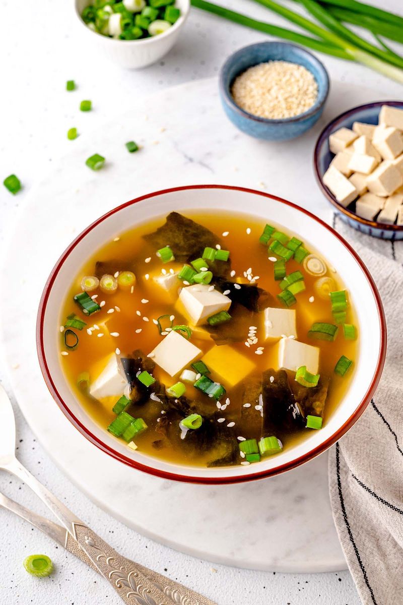 Miso Soup with Tofu and Seaweed