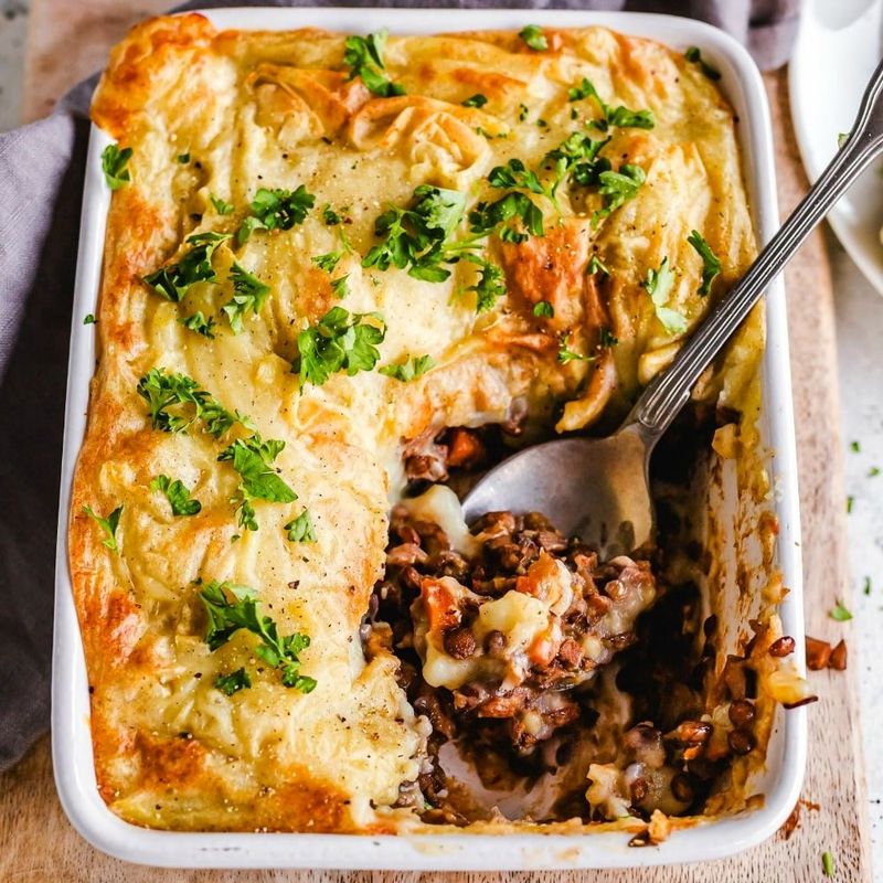 Mushroom and Lentil Shepherd's Pie