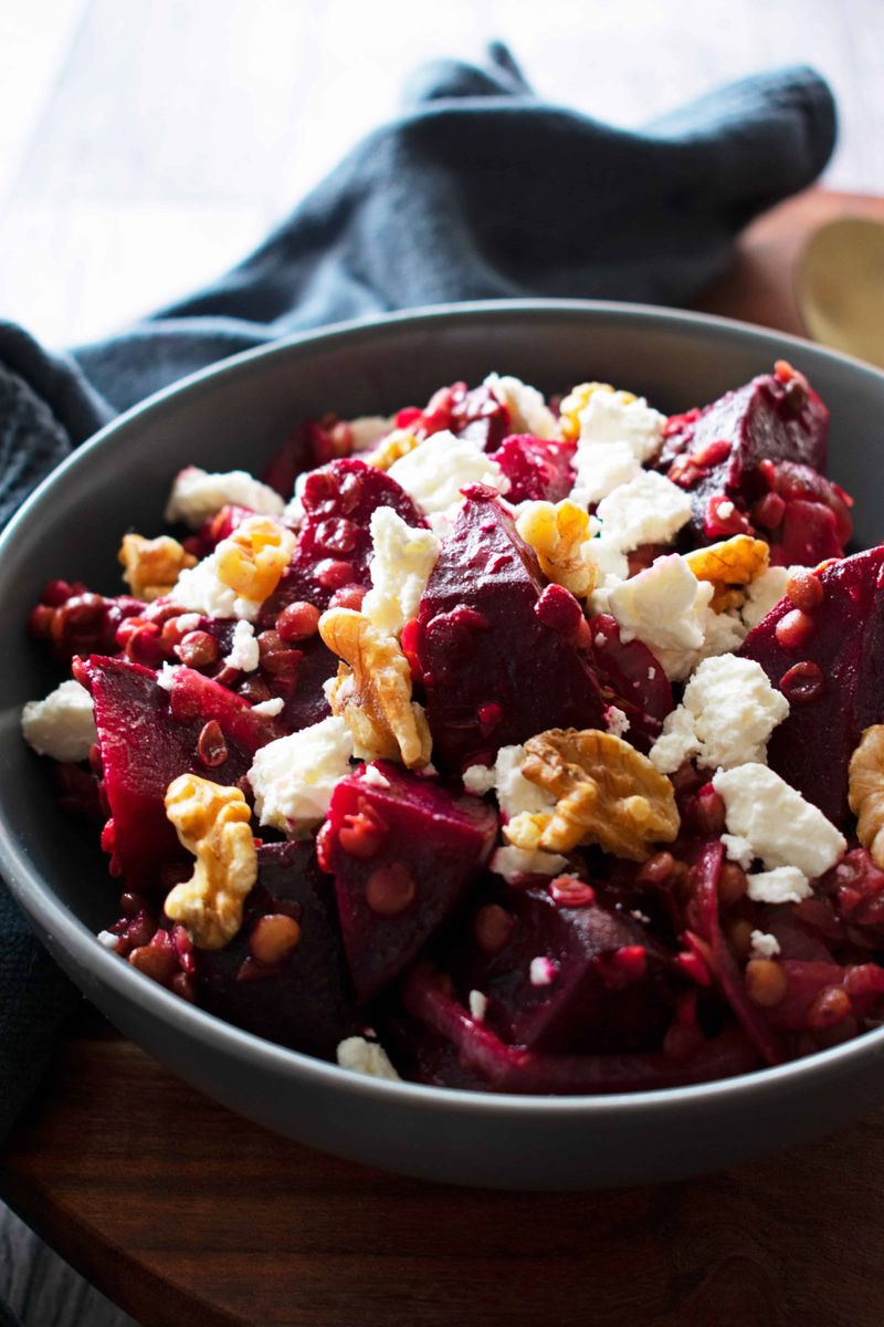 Warm Lentil and Roasted Beet Salad