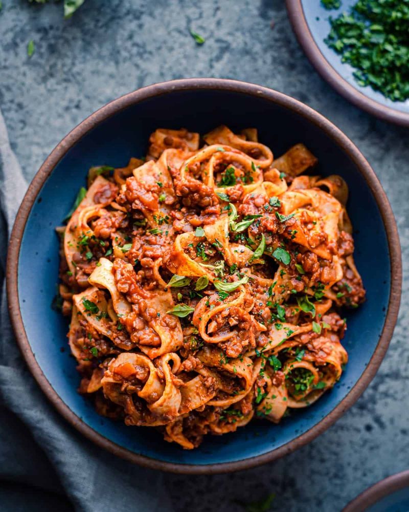 Lentil Bolognese Pasta