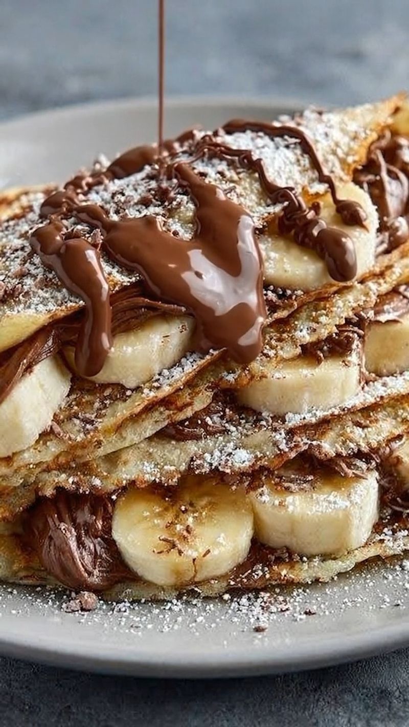 Crepe Filled with Nutella and Bananas