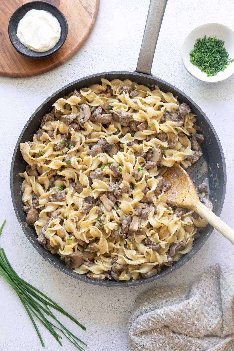 Ground Beef Stroganoff