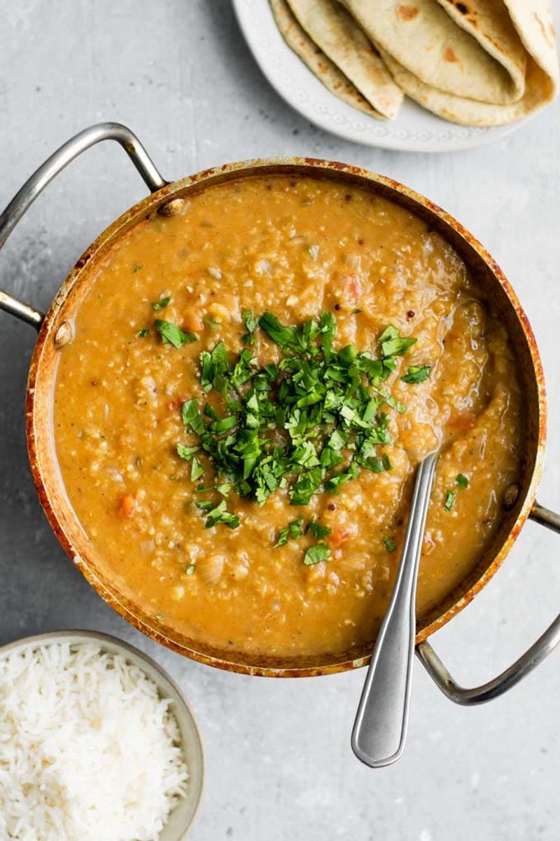 Lentil Dal With Roti