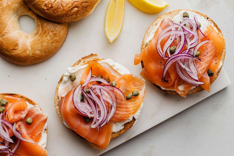 Smoked Salmon and Cream Cheese Bagel