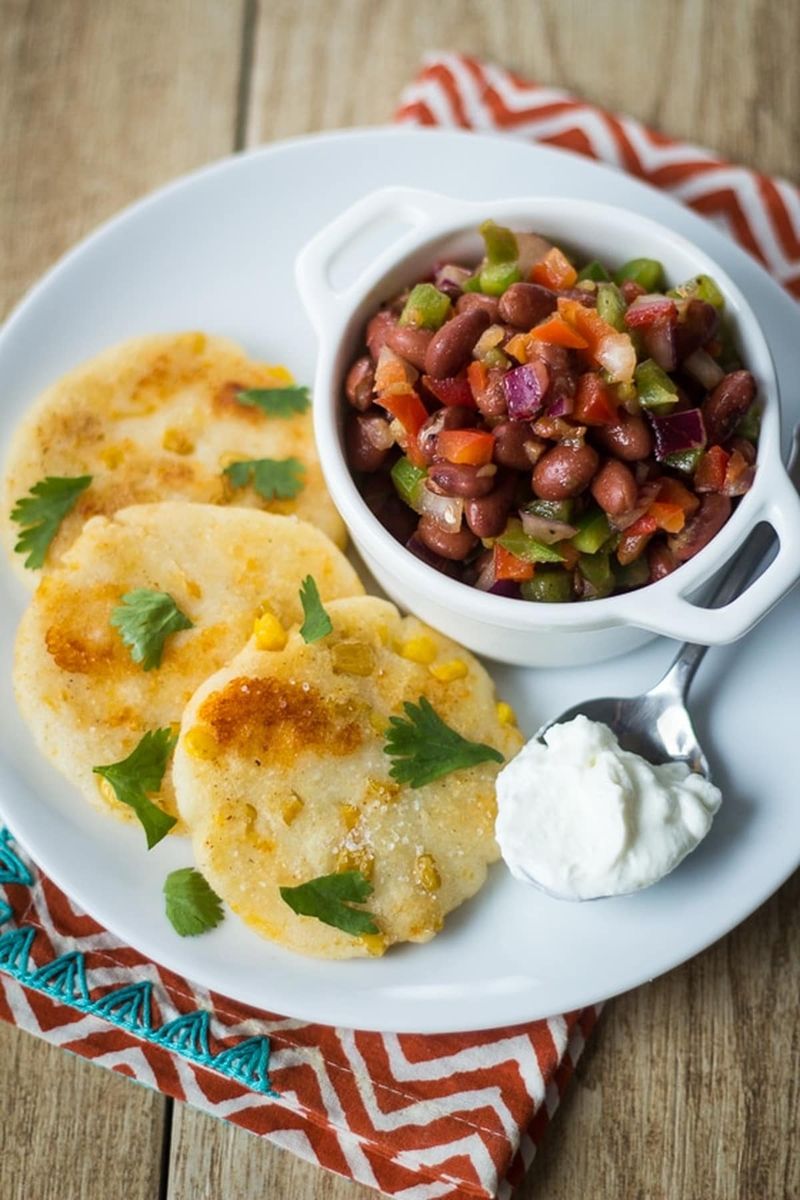 Corn and Cheese Arepas