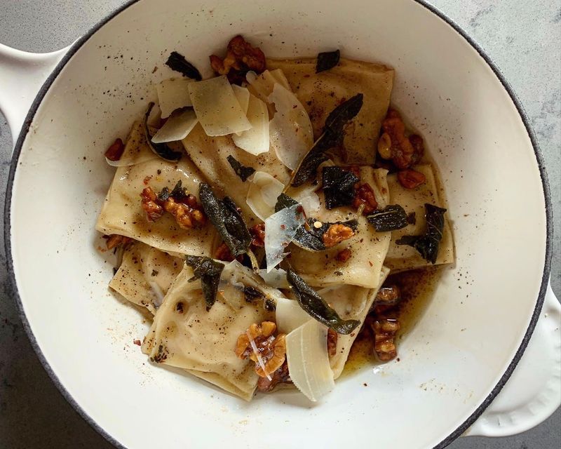 Butternut Squash Ravioli with Brown Butter