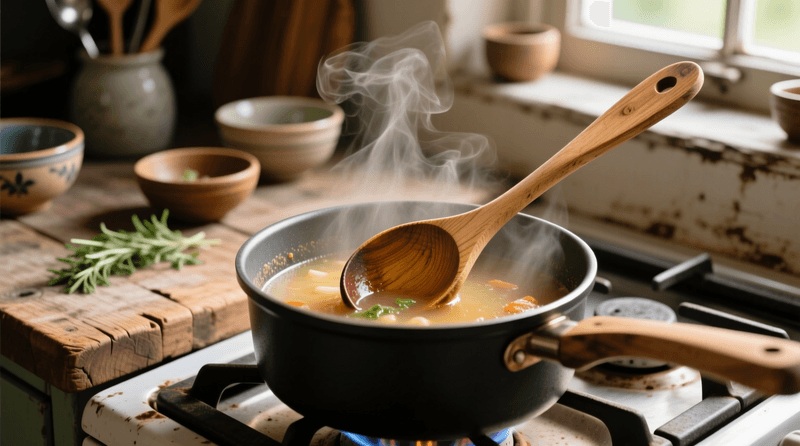 Using a Wooden Spoon Instead of Metal