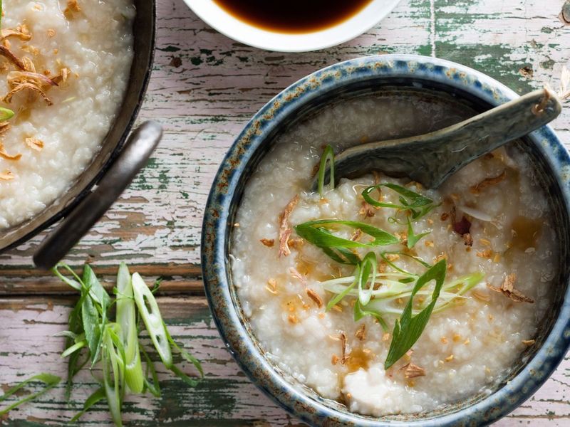 Congee With Ginger and Soy Sauce