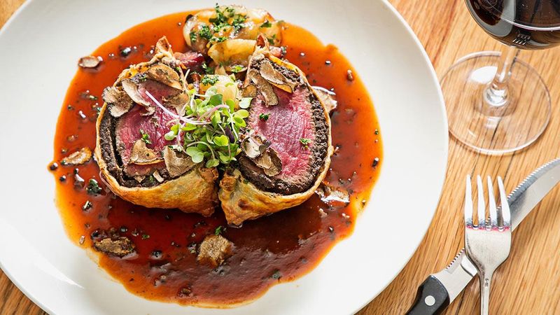 Beef Wellington With Mushroom Duxelles and Truffle