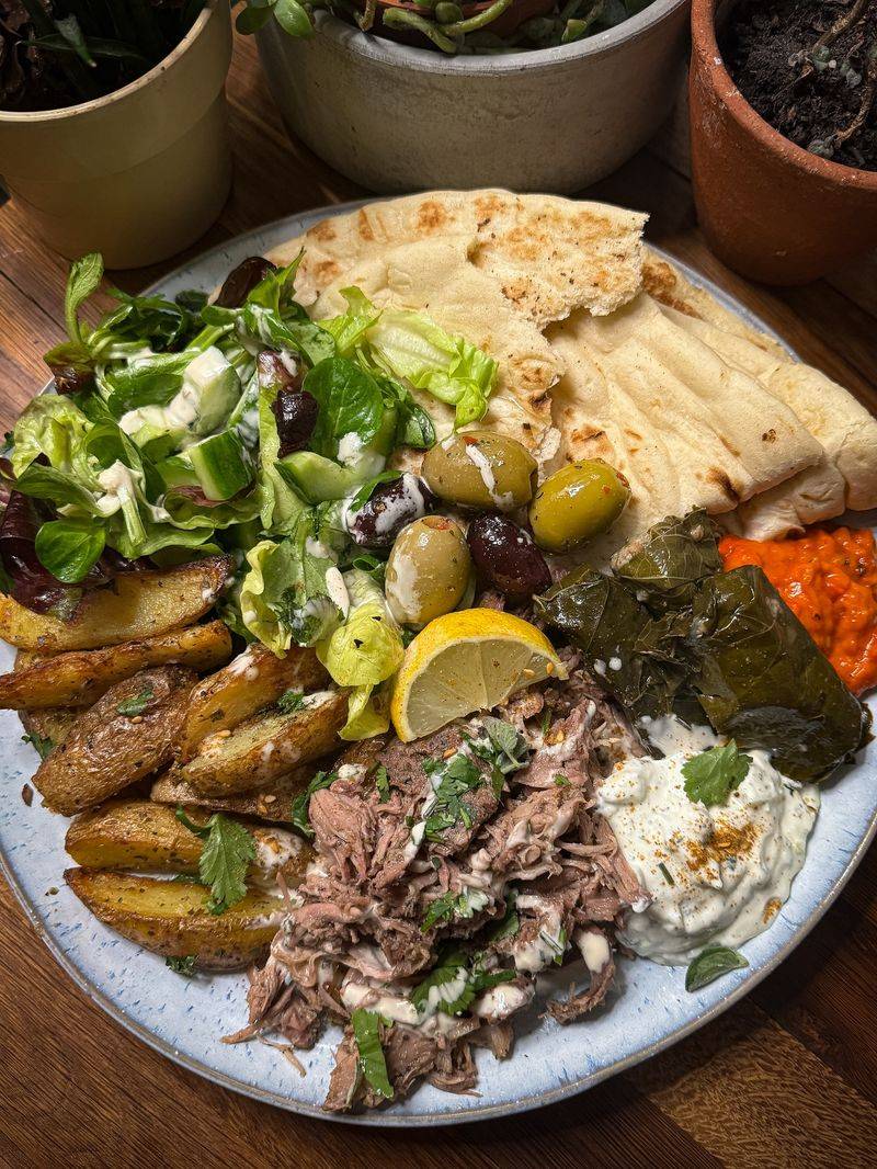 Greek Lamb Flatbread with Tzatziki