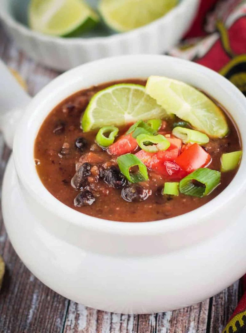 Lime-Infused Black Bean Soup