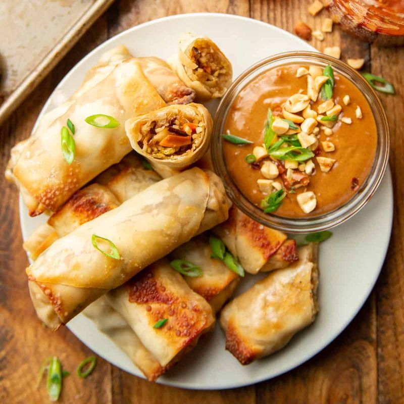 Oven-Baked Crispy Spring Rolls
