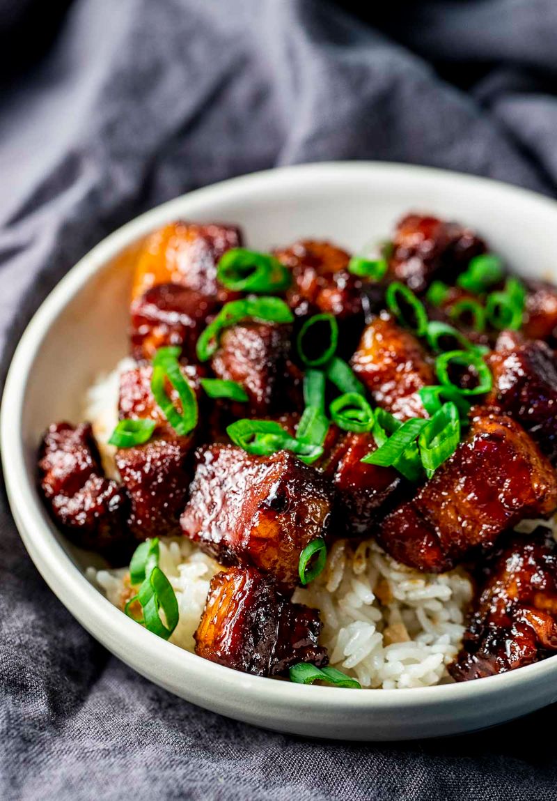 Pork Belly Braised in Soy and Ginger