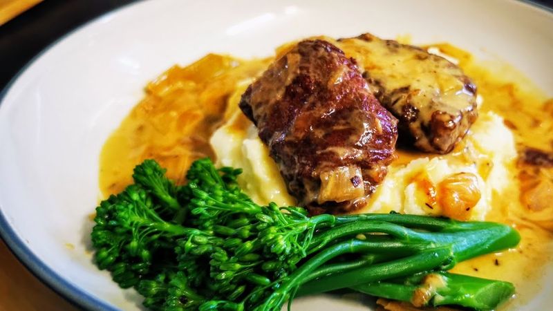 Slow Cooked Pork Cheeks in Cider and Mustard