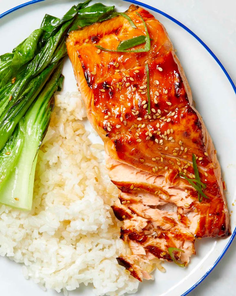 Teriyaki Salmon with Rice
